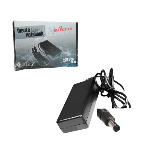 FUENTE SWITCHING CARGADOR DE NOTEBOOK 19V 4.74A FICHA 7.4*5.0 SIKRO