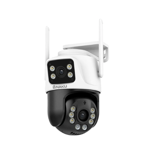CAMARA DE SEGURIDAD FOCO DOBLE CAMARA WIFI SMART 360 GRADOS CON MICROFONO VISION NOCTURNA ALARMA NAKU