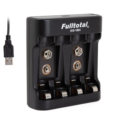 CARGADOR PILAS AA / AAA Y 9V FULLTOTAL ALIM MICRO USB