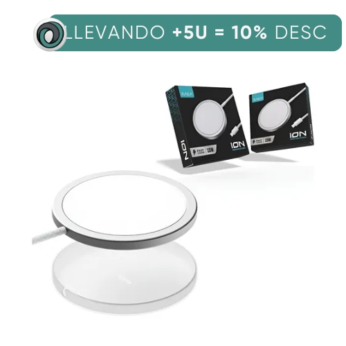 CARGADOR INALAMBRICO MODS-722-ION NORMA QI 15 WATS XAEA USB TIPO C