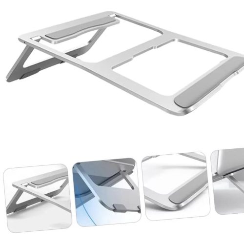 BASE SOPORTE NOTEBOOK TABLET ALUMINIO 24CM X20CM ALTURA 8CM