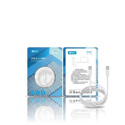 CABLE USB C A USB TIPO C USB 2.0 1MTS 5A IBEK CB-2351