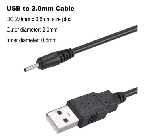 CABLE USB A PLUG DC POWER 2.0X0.6MM 1.5MTS ( IDEAL PARLANTES, AROMATIZADORES...)