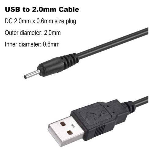 CABLE USB A PLUG DC POWER 2.0X0.6MM 1.5MTS ( IDEAL PARLANTES, AROMATIZADORES...)