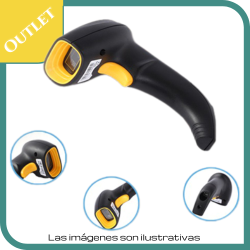 LECTOR CODIGODE  BARRAS 2D USB CON CABLE AW-1695 ( USADO ) OUTLET