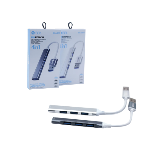 HUB USB 4 PUERTOS 2.0 / 3.0 4 EN 1 IBEK 625 MB