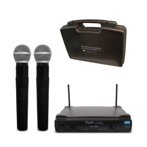 MICROFONO INALAMBRICO UHF CON BASE DOBLE PRO FULLENERGY