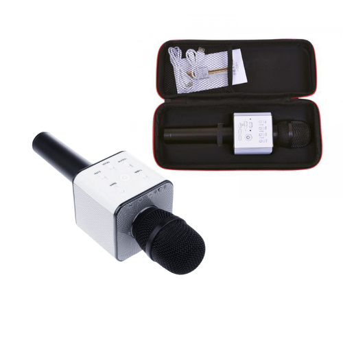 MICROFONO INALAMBRICO BLUETOOTH USB KARAOKE ESTUCHE