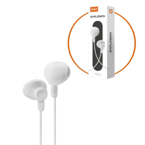 AURICULAR MANOS LIBRES CON MICROFONO ONLY EXPLOSION IN EAR BLANCO