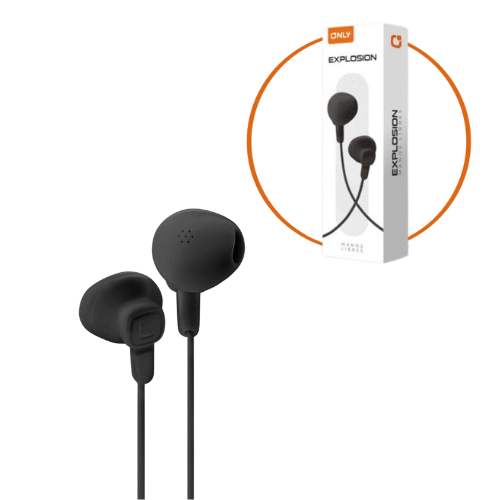 AURICULAR MANOS LIBRES CON MICROFONO ONLY IN EAR NEGRO