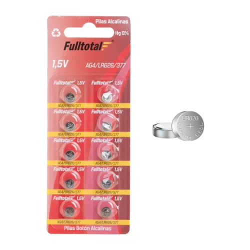 BLISTER X 10 UNID PILA LR626/AG4 FULLTOTAL 1.5V ALCALINAS ACD-5983