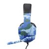 AURICULAR GAMER SKYWAY CAMUFLADO AZUL FORTUNITY MICROFONO 2 PLUG 3.5 Y USB PARA PC INCLUYE ADAPTADORES - Image 2