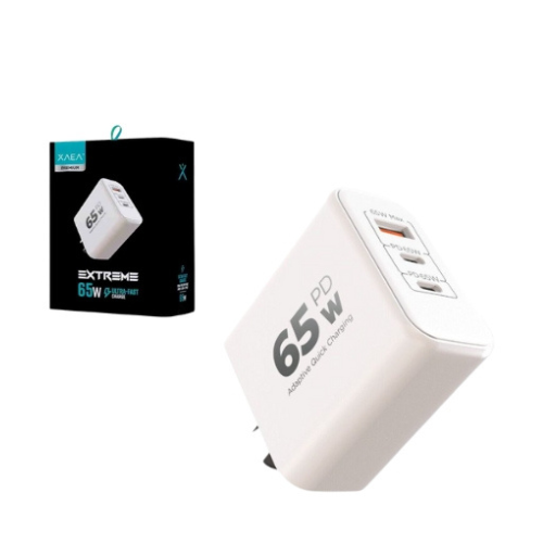 CARGADOR CABEZAL CELULAR 6.2A 65W USB Y USB 2 TIPO C CARGA RAPIDA EXTREME XAEA PREMIUM