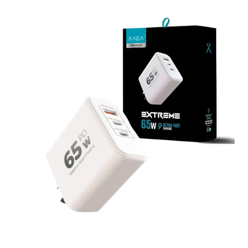 CARGADOR CABEZAL CELULAR 6.2A 65W USB Y USB 2 TIPO C CARGA RAPIDA EXTREME XAEA PREMIUM