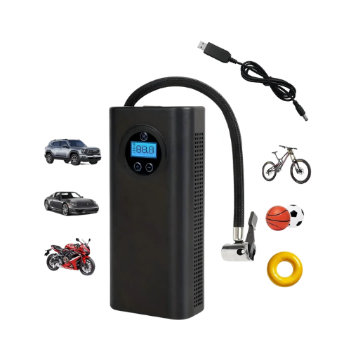COMPRESOR DE AIRE PORTATIL USB A BATERIA DIGITAL AUTO/MOTO/BICICLETAS/PELOTA/PILETA 150 PSI