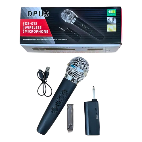 MICROFONO INALAMBRICO DPUS BATERIA RECARGABLE CONTROL DE VOLUMEN DS-01S