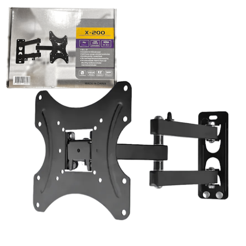 SOPORTE TV LCD LED 17` A 42` REFORZADO DOBLE BRAZO 22KG ROTACION 180° VESA 200-200 X-200