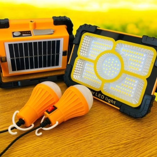 LUZ DE EMERGENCIA SOLAR RECARGABLE + 2 FOCOS LI-3012