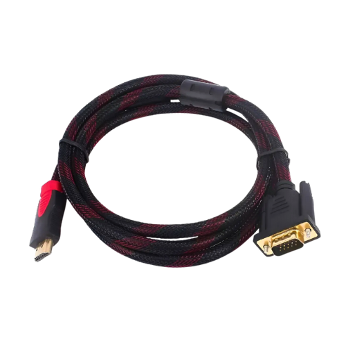 CABLE HDMI MACHO A VGA MACHO 1.5MTS MALLADO CON FILTRO HIGH SPEED