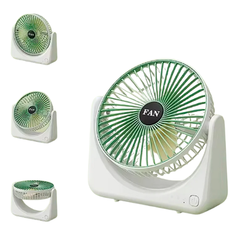 VENTILADOR PORTATIL RECARGABLE 3 VELOC 4.5W TIPO C F15 20X20CM