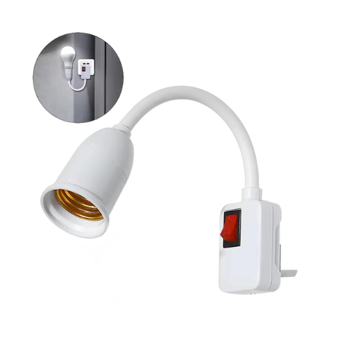 ADAPTADOR FOCO PORTA LAMPARA A 220 VOLTS PATA OBLICUA C/LLAVE