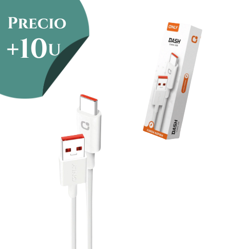 CABLE USB A USB TIPO C CARGA RAPIDA ONLY 1MTS *** PRECIO COMPRANDO +10 UNIDADES ***