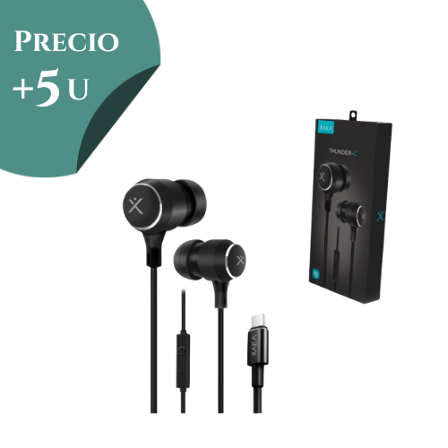 AURICULAR MANOS LIBRES CON MICROFONO ONLY USB TIPO C THUNDER C XAEA *** PRECIO COMPRANDO + 5 UNIDADES ***
