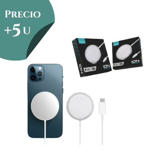 CARGADOR INALAMBRICO MODS-722-ION NORMA QI 15 WATS XAEA USB TIPO C *** PRECIO COMPRANDO + 5 UNIDADES ***