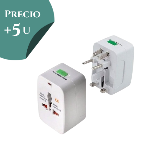 ADAPTADOR INTERNACIONAL MUNDIAL MULTIENCHUFE ELECTRICO *** PRECIO COMPRANDO +5 UNIDADES ***