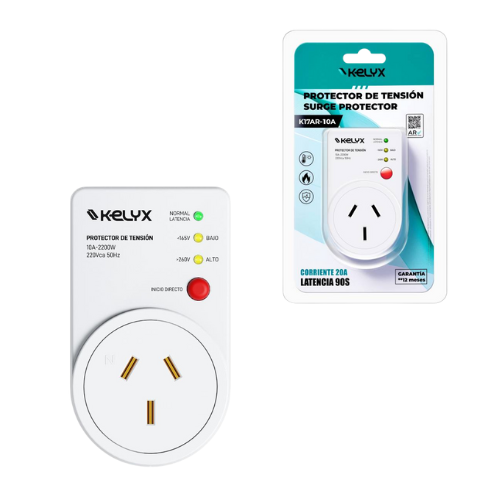 ESTABILIZADOR PROTECTOR DE TENSION KELYX 10A 220V LUZ INDICADOR