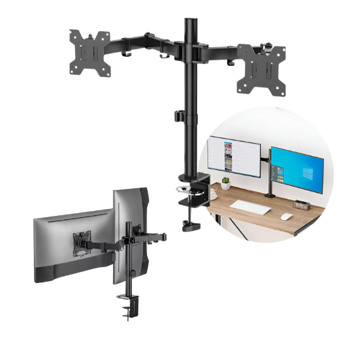SOPORTE MONITOR DOBLE 15'' 30''/ LCD / PARA MESA ESCRITORIO 100 X 100 VESA máximo 8KG