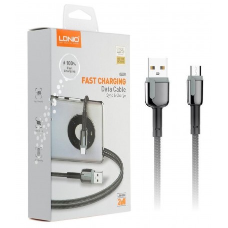 CABLE USB A MICRO USB 2.4A 2 METROS LDNIO PREMIUM LS592
