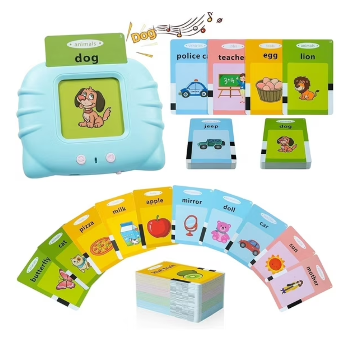 TARJETAS DIDACTICAS DE APRENDIZAJE CON 224 TARJETAS TK0025 ESPAÑOL INGLÉS