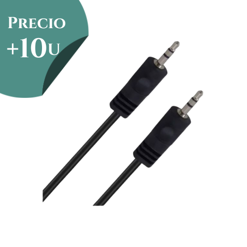 CABLE PLUG 3.5 A PLUG 3.5 ESTEREO 1.5 MTS *** PRECIO COMPRANDO + 10 UNIDADES ***