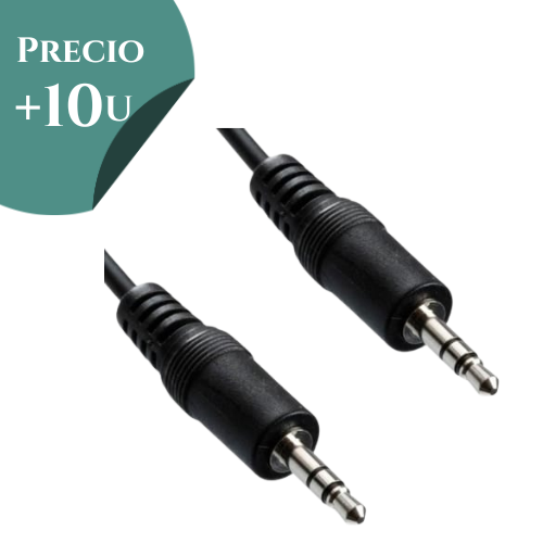 CABLE 3.5 PLUG A 3.5 A PLUG 1.5MTS *** PRECIO COMPRANDO + 10 UNIDADES ***
