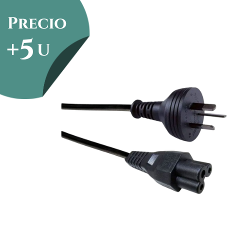 CABLE INTERLOCK PC TIPO TREBOL 1,50 MTS APROX *** PRECIO COMPRANDO + 5 UNIDADES ***