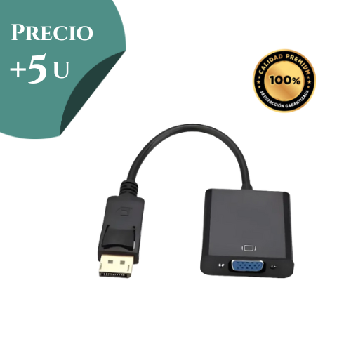 ADAPTADOR DISPLAYPORT MACHO VGA HEMBRA INT.CO *** PRECIO COMPRANDO + 5 UNIDADES ***