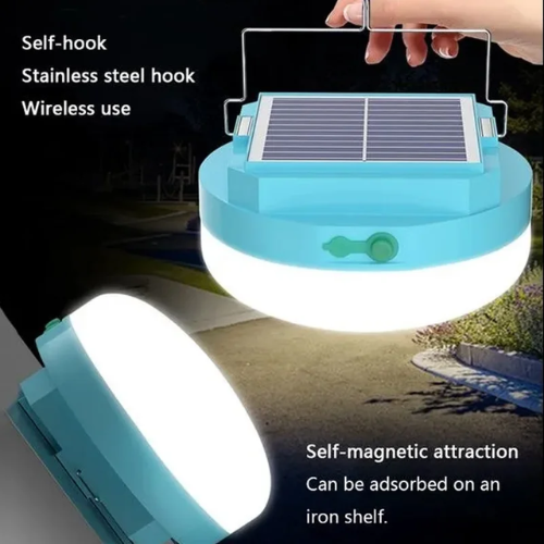 LUZ LED PORTATIL SOLAR RECARGABLE USB C CAMPING 3 INTENSIDADES LUZ BLANCA