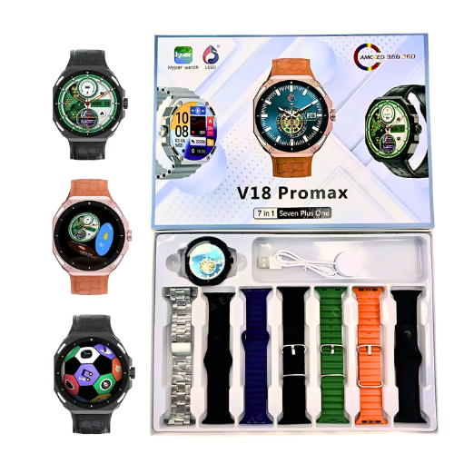 RELOJ INTELIGENTE SMARTWATCH V18 PROMAX BLUETOOTH LCD MALLA SILICONA ANDROID, IOS