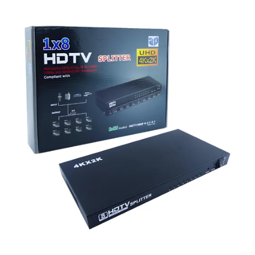 SPLITTER HDMI 1X8 4K 2K ALIMEN CON FUENTE ALIMENTACIÓN