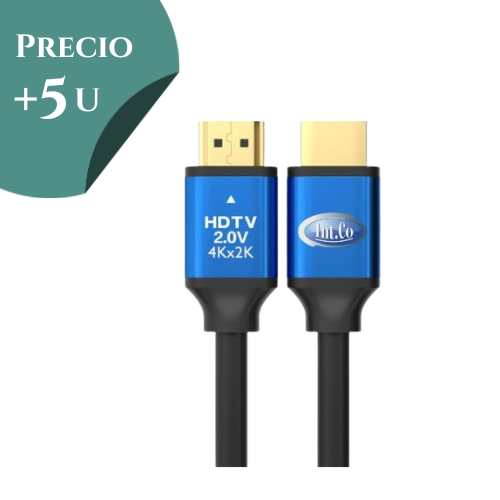 CABLE HDMI 2.0 ULTRA HD 4K X 1,5m *** PRECIO COMPRANDO + 5 UNIDADES ***