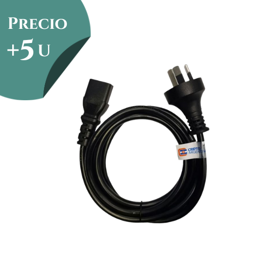 CABLE PC INTERLOCK POWER TRIPOLAR HEM.- 1.80MTRS MACHO 220V *** PRECIO COMPRANDO + 5 UNIDADES ***