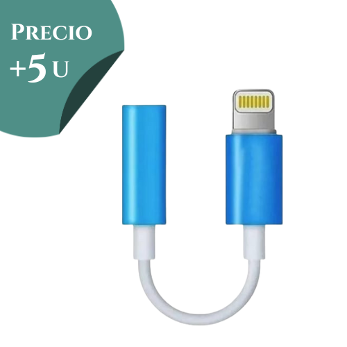 CABLE ADAPTADOR LIGHTNING IPHONE A PLUG 3.5 HEMBRA *** PRECIO COMPRANDO + 5 UNIDADES ***