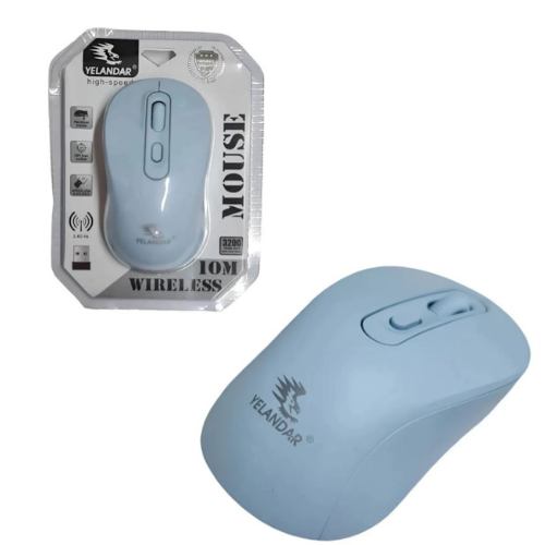 MOUSE INALAMBRICO YELANDAR DPI 800 1600 2400 3200 INTERCAMBIABLE