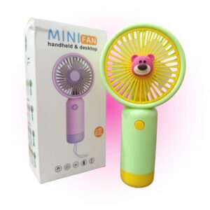 VENTILADOR PORTATIL DE MANO RECARGABLE MINI FAN 1.5W 15CM ALTO