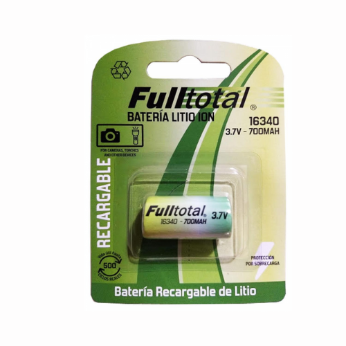 PILA FOTOGRAFIA LITIO 16340 A 3.7V 700MAH FULLTOTAL