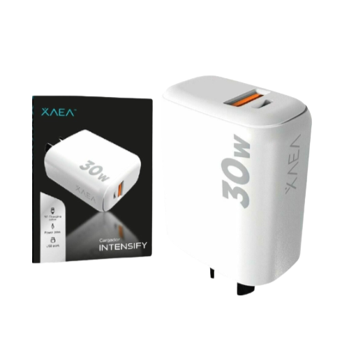 CARGADOR CABEZAL CELULAR 30W 1 USB HEMBRA 1 USB TIPO C XAEA