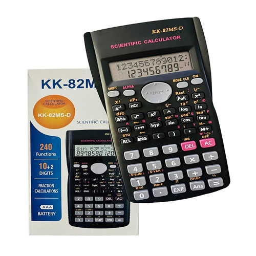 CALCULADORA CIENTÍFICA 240 FUNCIONES 12 DIGITOS FRACCIONES PILA AAA KARUIDA KK-82MS-D