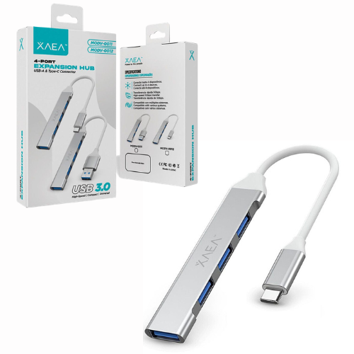 HUB USB TIPO C 4 PUERTOS USB 3.0 XAEA MODV-0012