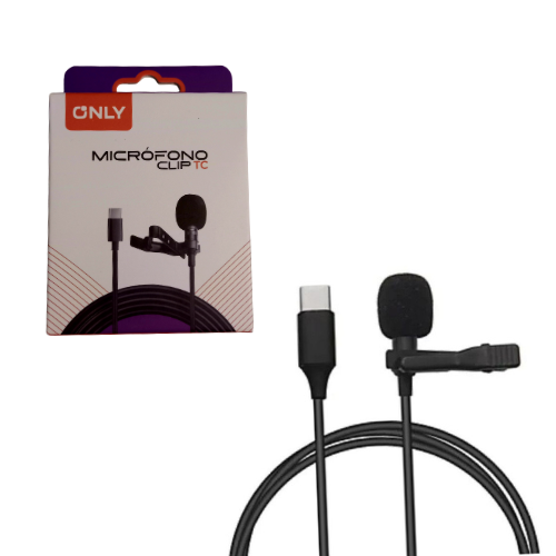 MICROFONO CORBATERO CABLE CONEXION TIPO C CLIP ONLY MIC21011-CLIP-TC
